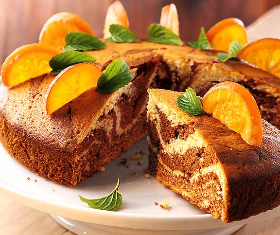 Gâteau rayé à l’orange