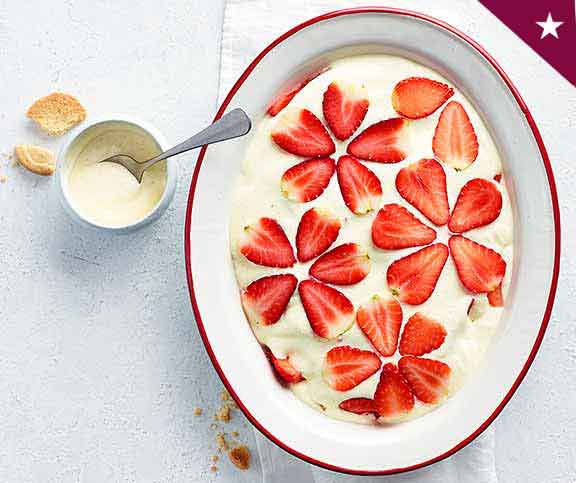 Dessert festif aux fraises