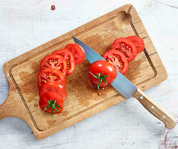 Couper correctement des tomates