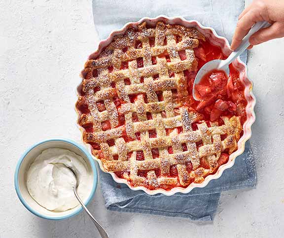 Pie fraise-rhubarbe