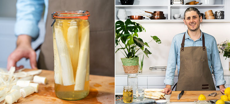 Kitchen hack: conserver des asperges en bocal