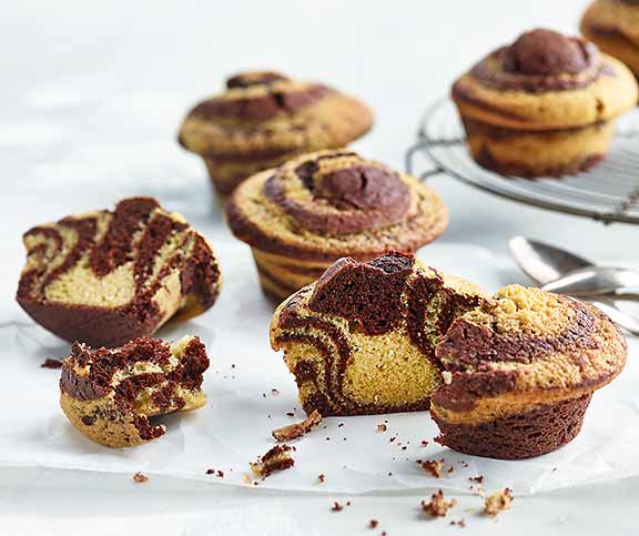 Marmor-Muffins mit Swirl