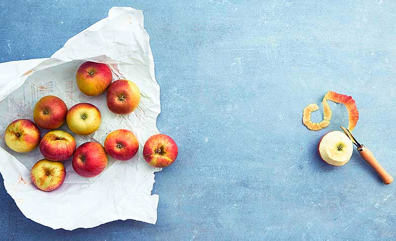 <b></b> Différentes <b>variétés de pommes</b> se prêtent à la préparation d’un <b>gâteau aux pommes</b>: de la boskoop à la cox orange en passant par la rose de Berne.