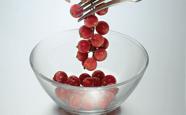 Au moment de l’emploi, égrappez les raisinets sans faire dégeler.