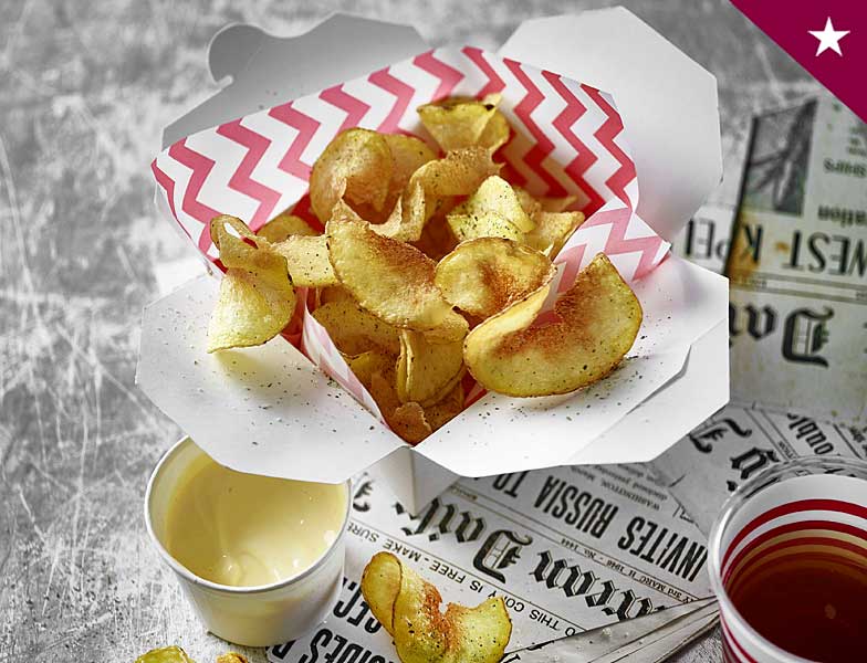 Chips et mayo à la truffe.
