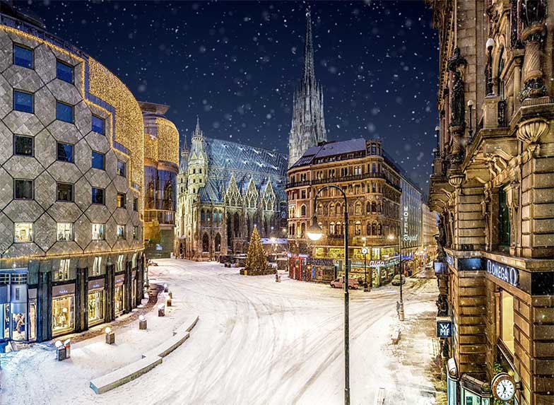 Vienne en hiver: vue sur la cathédrale Saint-Stéphane. | ©Österreich Werbung/Julius Silver