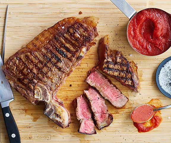 T-Bone-Steaks et Home-Made Ketchup