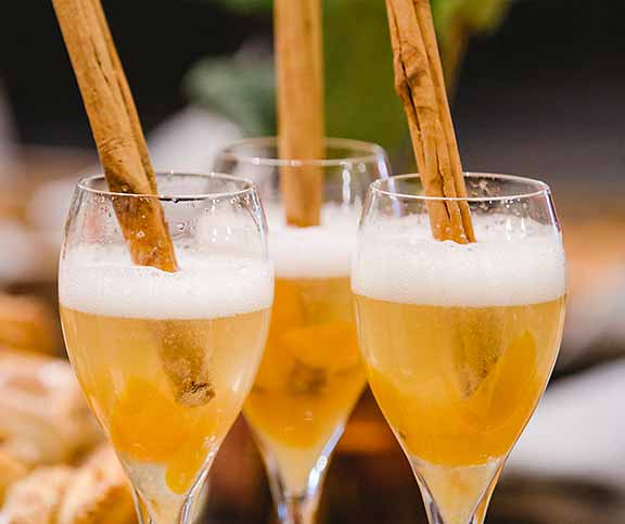 Kumquat-Zimt-Sirup mit Champagner