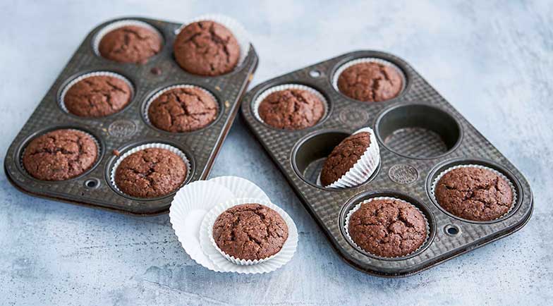 So kennen und lieben wir das trendige Gebäck: <b>Schokolade-Muffins.</b>