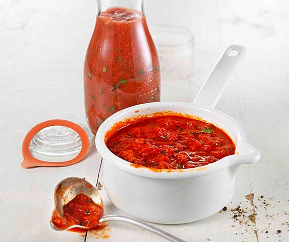 Sauce tomate à base de tomates fraîches