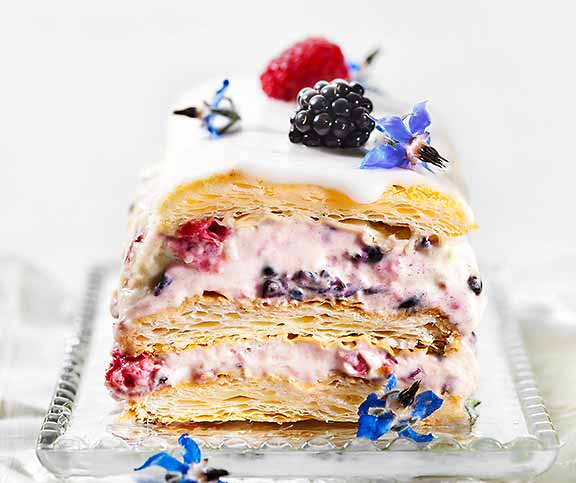 Millefeuille aux baies