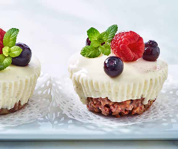 Glutenfreie Mini-Cheesecakes
