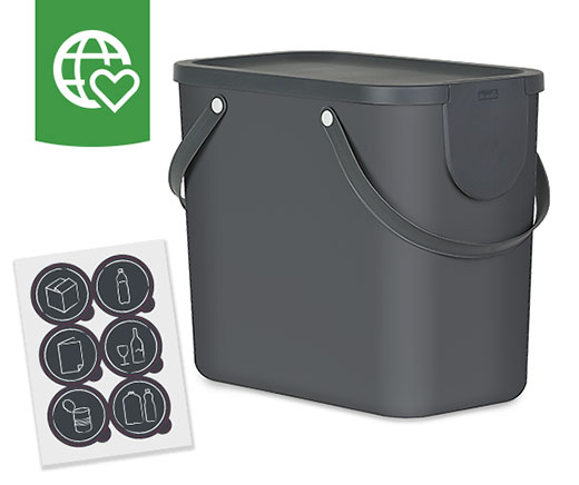 Rotho Recycling-Box, dunkelgrau, 25 l