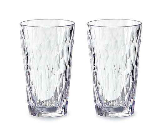 Koziol Wasserglas, Kunststoff, 3 dl - 2 Stück