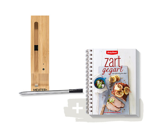 Zart gegart, Buch + Fleisch-Thermometer Deluxe Pro, kabellos