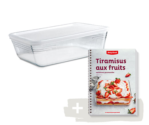 COMBO «Tiramisus aux fruits» + Plat en verre Pyrex
