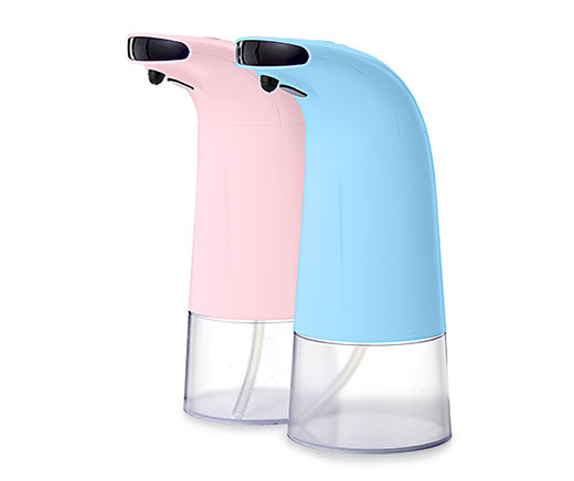 Distributeurs de savon automatiques, rose + bleu clair - en duo