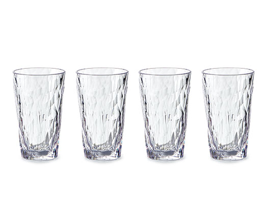 Koziol Wasserglas, Kunststoff, 3 dl - 4 Stück