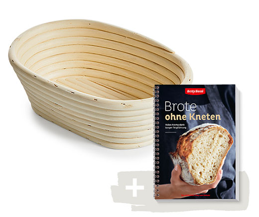 Brote ohne Kneten, Buch + Gärkörbchen - Kombi