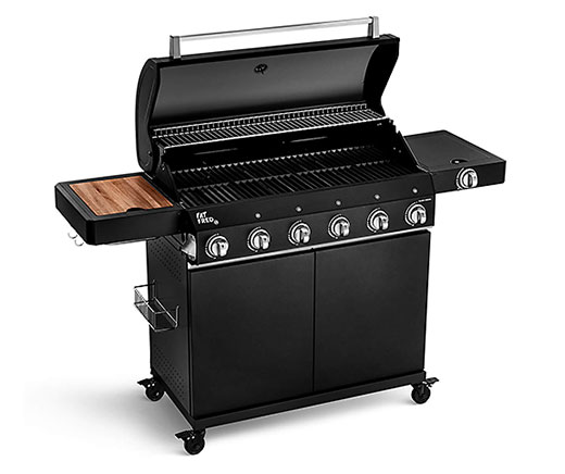 Gasgrill Fat FRED Deluxe Black, 6-Brenner