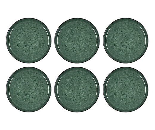 Bitz Assiettes plates, vert - 6 pièces