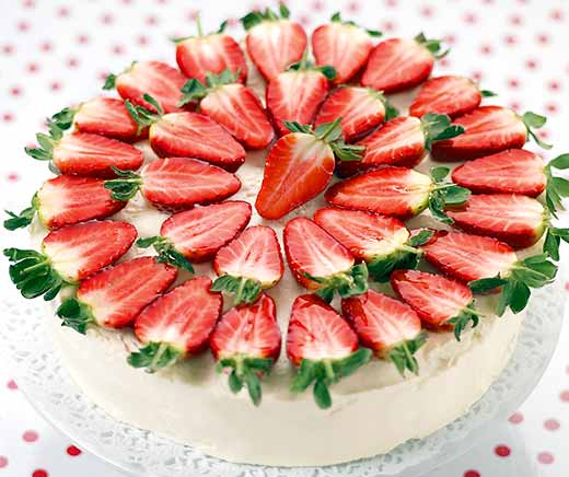Erdbeer Holunder-Torte
