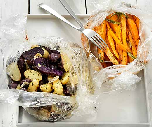 Pommes de terre et carottes au thym
