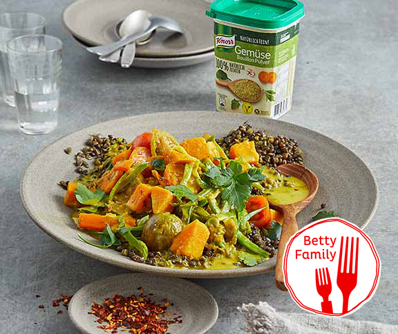 Curry lentilles-patates douces Knorr