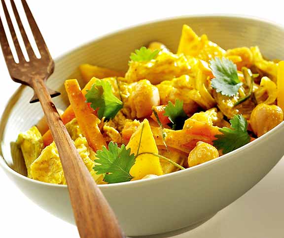 Gemüse-Curry mit Kichererbsen