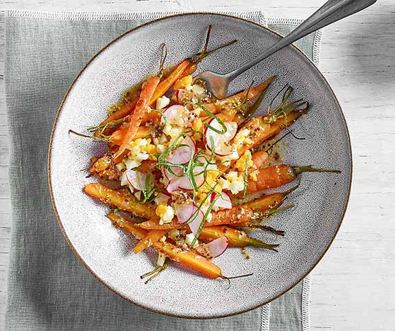 Salade tiède de carottes