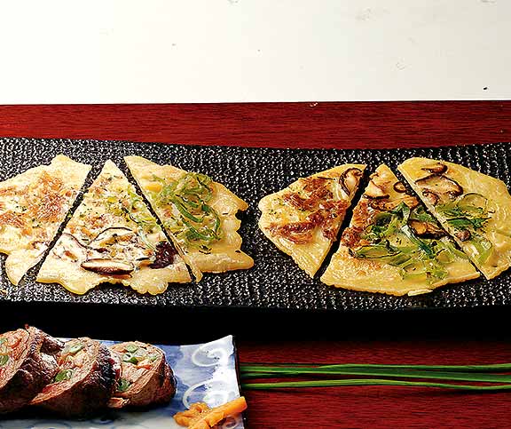 Okonomiyaki (japanische Omeletten)