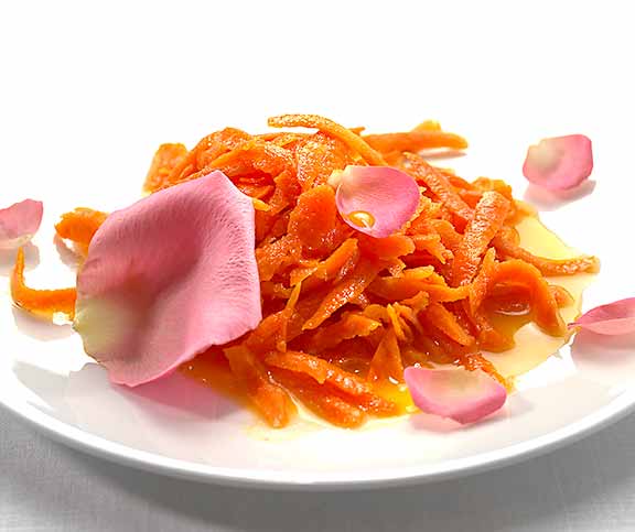 Salade de carottes et roses