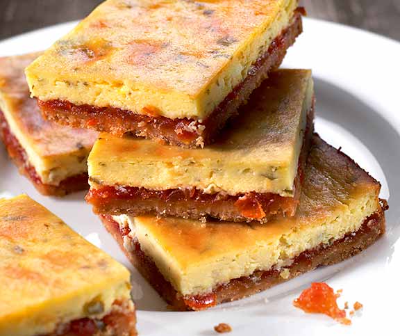 Cheese-cake de tomates au basilic