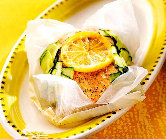 Filet de saumon aux légumes
