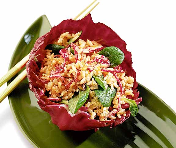 Salade asiatique au riz complet
