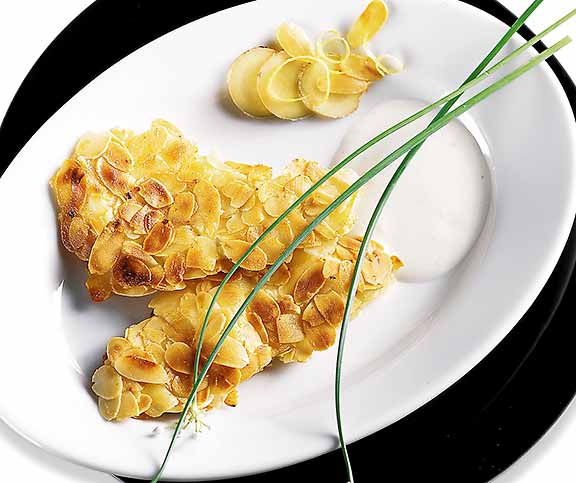 Filets de poisson en croûte d’amandes