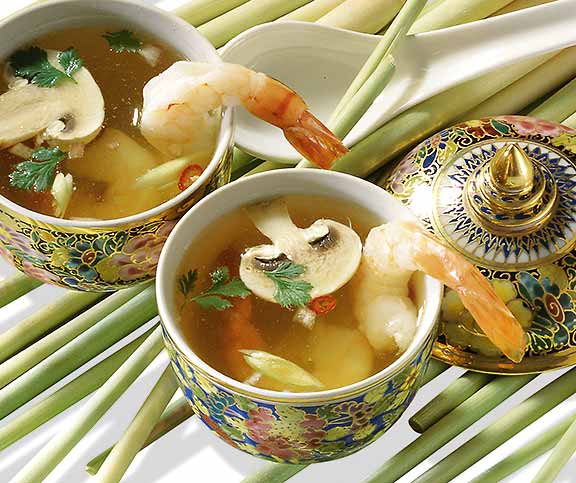 Zitronengrassuppe mit Crevetten (Tom Yam Cung)