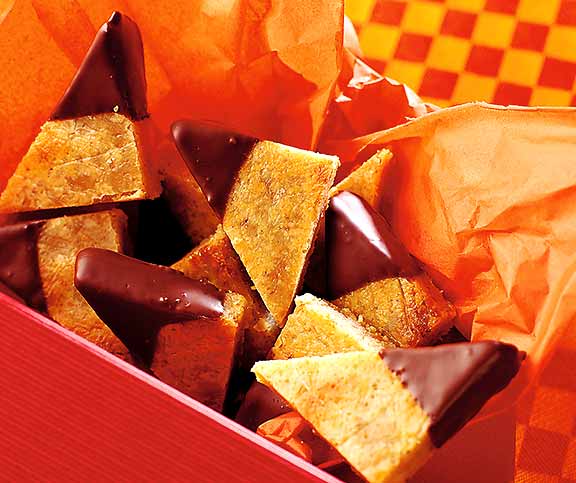 Triangles à l’orange (biscuits sur plaque)