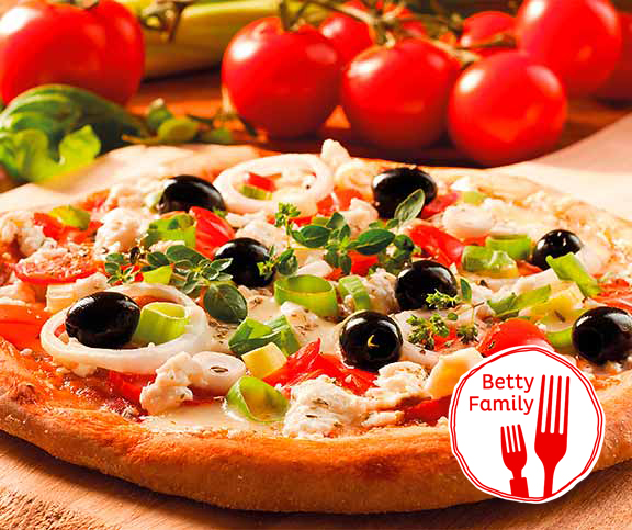 Pizza aux tomates cerise & mozzarella